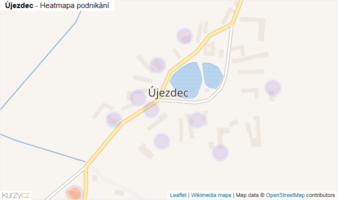 Mapa Újezdec - Firmy v části obce.