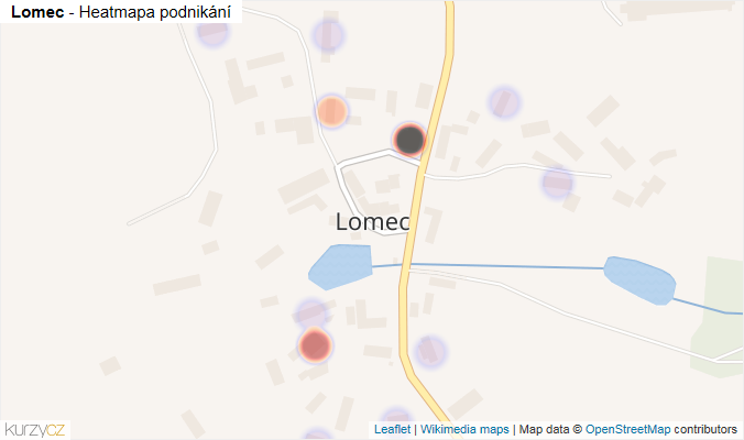 Mapa Lomec - Firmy v části obce.