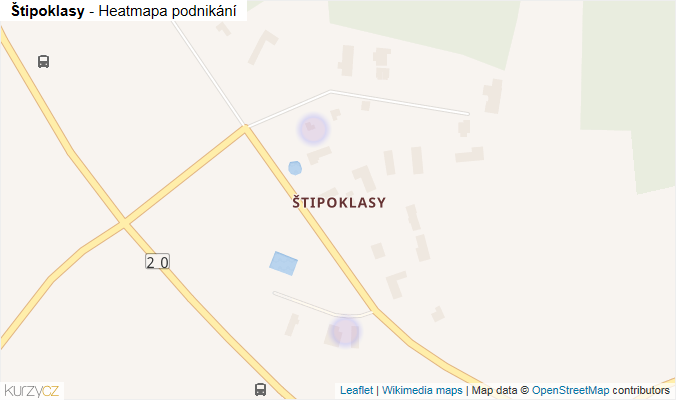 Mapa Štipoklasy - Firmy v části obce.