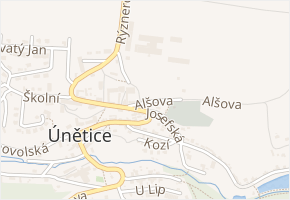 Alšova v obci Únětice - mapa ulice
