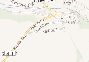 Ke Kouli v obci Únětice - mapa ulice
