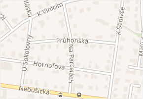 Na Parcelách v obci Únětice - mapa ulice