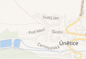 Pod Mezí v obci Únětice - mapa ulice