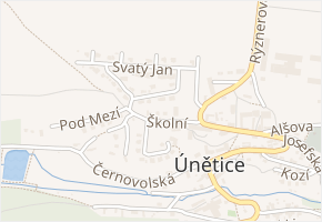 Školní v obci Únětice - mapa ulice