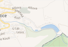Tiché údolí v obci Únětice - mapa ulice