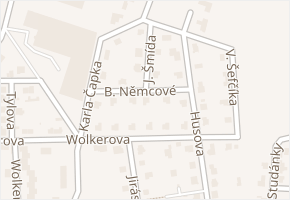 B. Němcové v obci Unhošť - mapa ulice