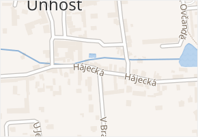 Hájecká v obci Unhošť - mapa ulice