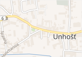 Ječná v obci Unhošť - mapa ulice