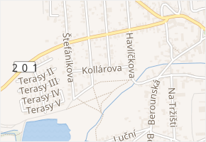 Kollárova v obci Unhošť - mapa ulice