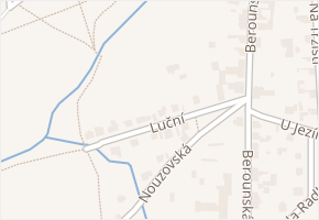 Luční v obci Unhošť - mapa ulice