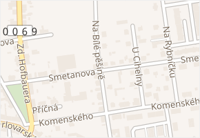Na Bílé pěšině v obci Unhošť - mapa ulice