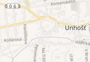 Na Hrádku v obci Unhošť - mapa ulice