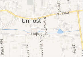 Na Koželužce v obci Unhošť - mapa ulice