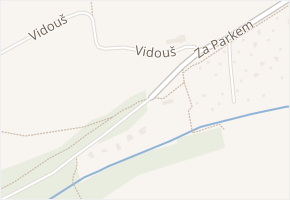 Na Vidouši v obci Unhošť - mapa ulice