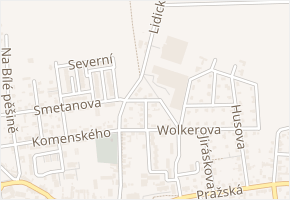 Nerudova v obci Unhošť - mapa ulice