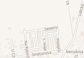 Severní v obci Unhošť - mapa ulice