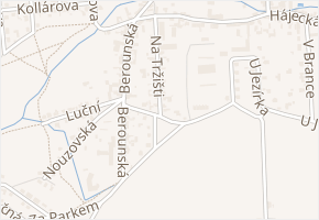 Tržiště v obci Unhošť - mapa ulice