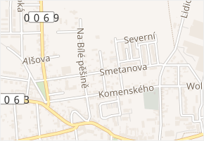 U Cihelny v obci Unhošť - mapa ulice