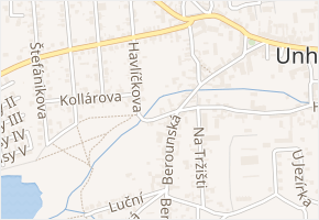 U Kluziště v obci Unhošť - mapa ulice