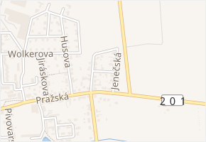 Vojanova v obci Unhošť - mapa ulice