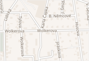 Wolkerova v obci Unhošť - mapa ulice
