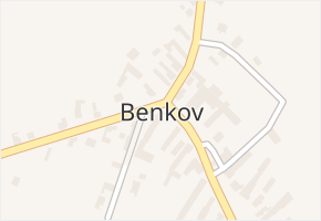 Benkov v obci Uničov - mapa části obce