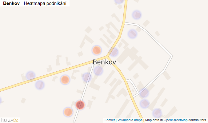 Mapa Benkov - Firmy v části obce.