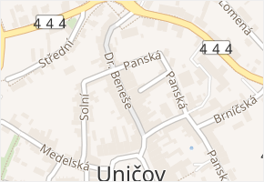 Dr. Beneše v obci Uničov - mapa ulice