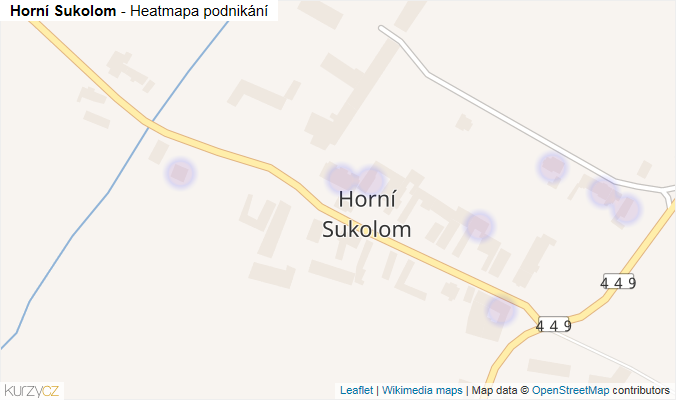 Mapa Horní Sukolom - Firmy v části obce.