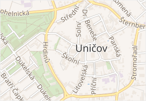 Kostelní nám. v obci Uničov - mapa ulice