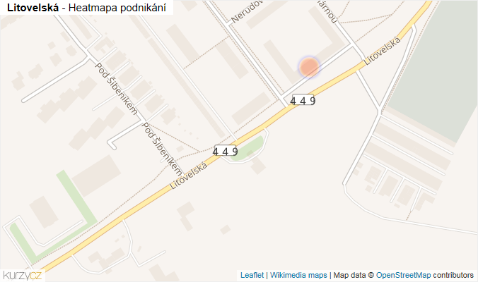 Mapa Litovelská - Firmy v ulici.