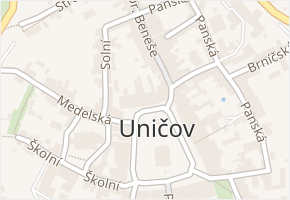 Masarykovo nám. v obci Uničov - mapa ulice