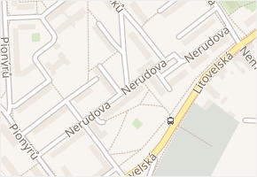 Nerudova v obci Uničov - mapa ulice