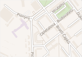 Opletalova v obci Uničov - mapa ulice