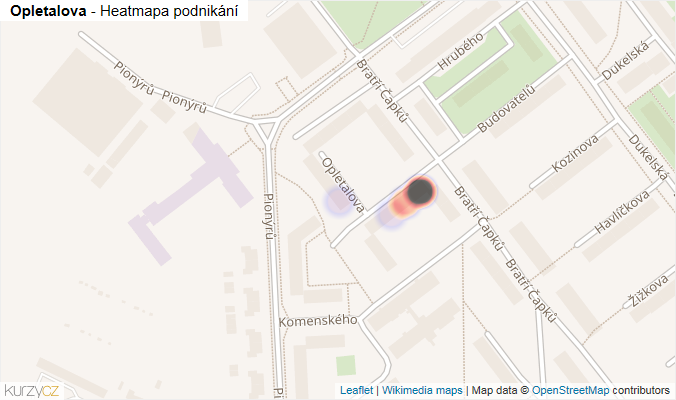 Mapa Opletalova - Firmy v ulici.