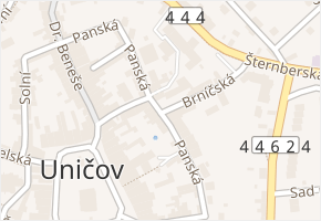 Panská v obci Uničov - mapa ulice
