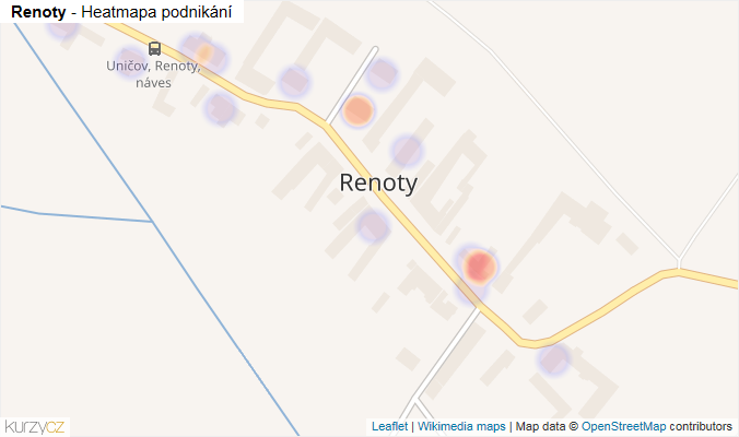 Mapa Renoty - Firmy v části obce.