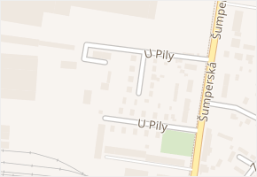 U Pily v obci Uničov - mapa ulice
