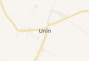 Unín v obci Unín - mapa části obce