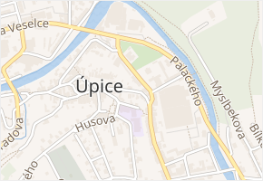 Dr. E. Beneše v obci Úpice - mapa ulice