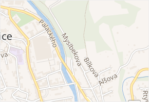 Myslbekova v obci Úpice - mapa ulice