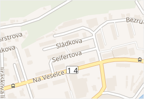 Seifertova v obci Úpice - mapa ulice