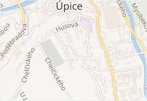 Vrchlického v obci Úpice - mapa ulice