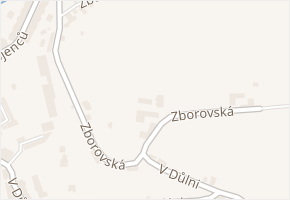 Zborovská v obci Úpice - mapa ulice