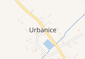 Urbanice v obci Urbanice - mapa části obce