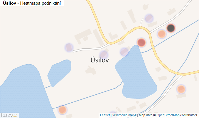 Mapa Úsilov - Firmy v části obce.