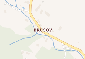 Brusov v obci Úštěk - mapa části obce