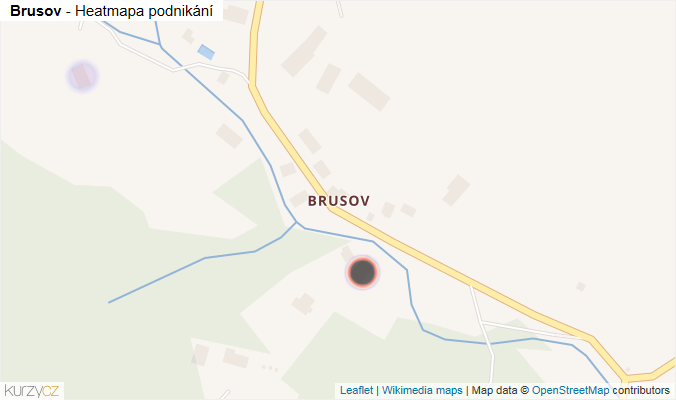 Mapa Brusov - Firmy v části obce.