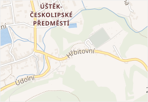 Hřbitovní v obci Úštěk - mapa ulice