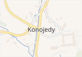 Konojedy v obci Úštěk - mapa části obce